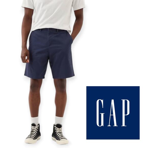 GAP Other - GAP | Size 33 | Essential Navy Blue 9-Inch Flat Front Khaki Chino Walking Shorts